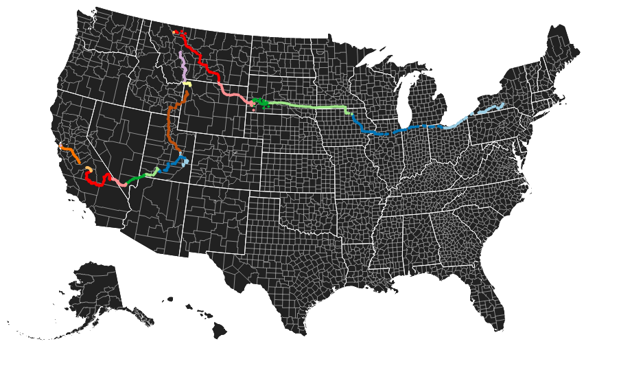 Road trip map